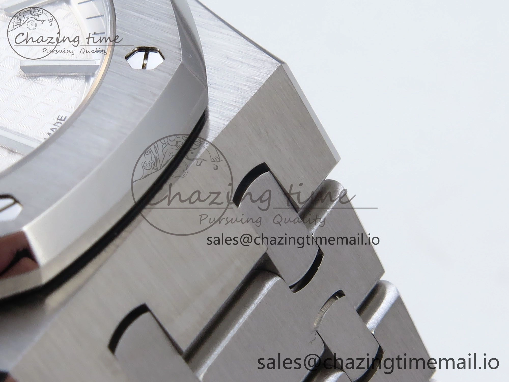 Royal Oak 41mm 15500 SS TKF 1:1 Best Edition White Dial on SS Bracelet SA4302 Super Clone