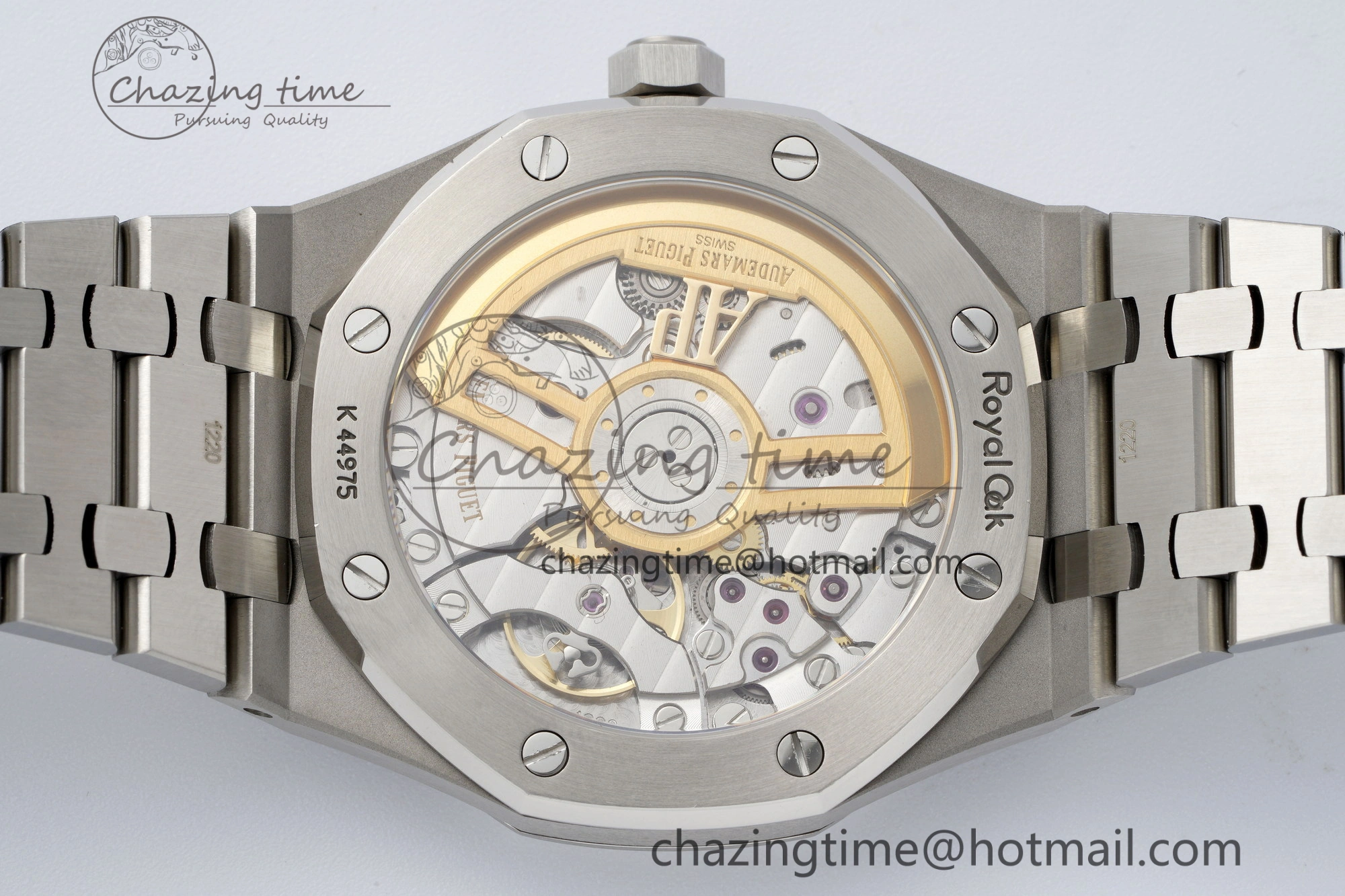 Royal Oak 41mm 15500 SS ZF 1:1 Best Edition Black Textured Dial on SS Bracelet A4302 Super Clone