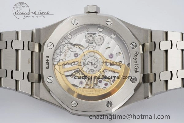 Royal Oak 41mm 15500 SS ZF 1:1 Best Edition Blue Textured Dial on SS Bracelet A4302 Super Clone