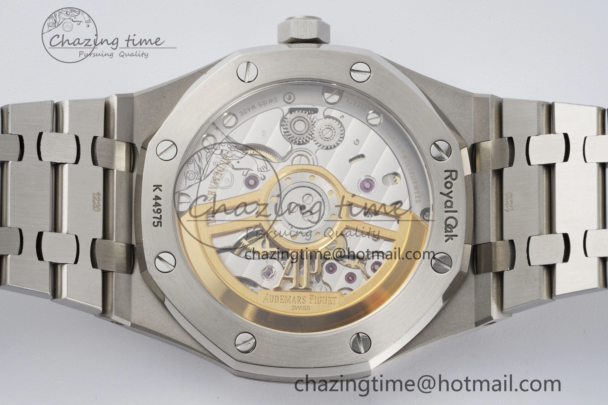 Royal Oak 41mm 15500 SS ZF 1:1 Best Edition Blue Textured Dial on SS Bracelet A4302 Super Clone