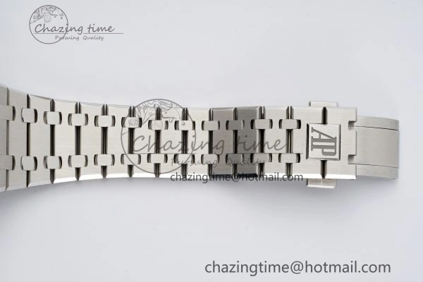 Royal Oak 41mm 15500 SS ZF 1:1 Best Edition Blue Textured Dial on SS Bracelet A4302 Super Clone