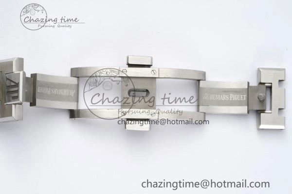 Royal Oak 41mm 15500 SS ZF 1:1 Best Edition Blue Textured Dial on SS Bracelet A4302 Super Clone