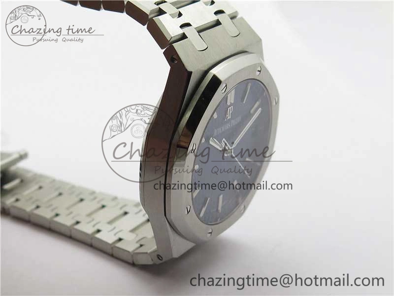 Royal Oak 41mm 15500 SS ZF 1:1 Best Edition Blue Textured Dial on SS Bracelet A4302 V2 (Free Box)