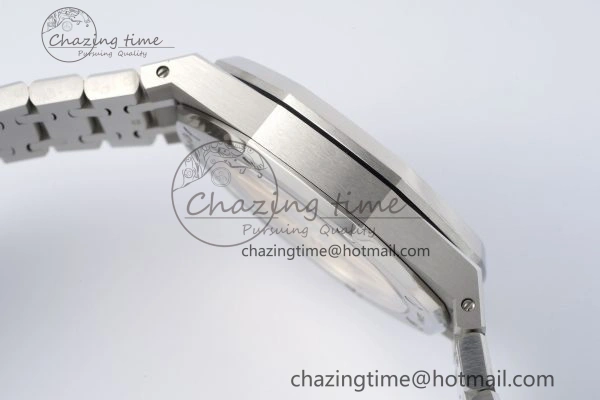Royal Oak 41mm 15500 SS ZF 1:1 Best Edition Gray Textured Dial on SS Bracelet A4302 Super Clone V3