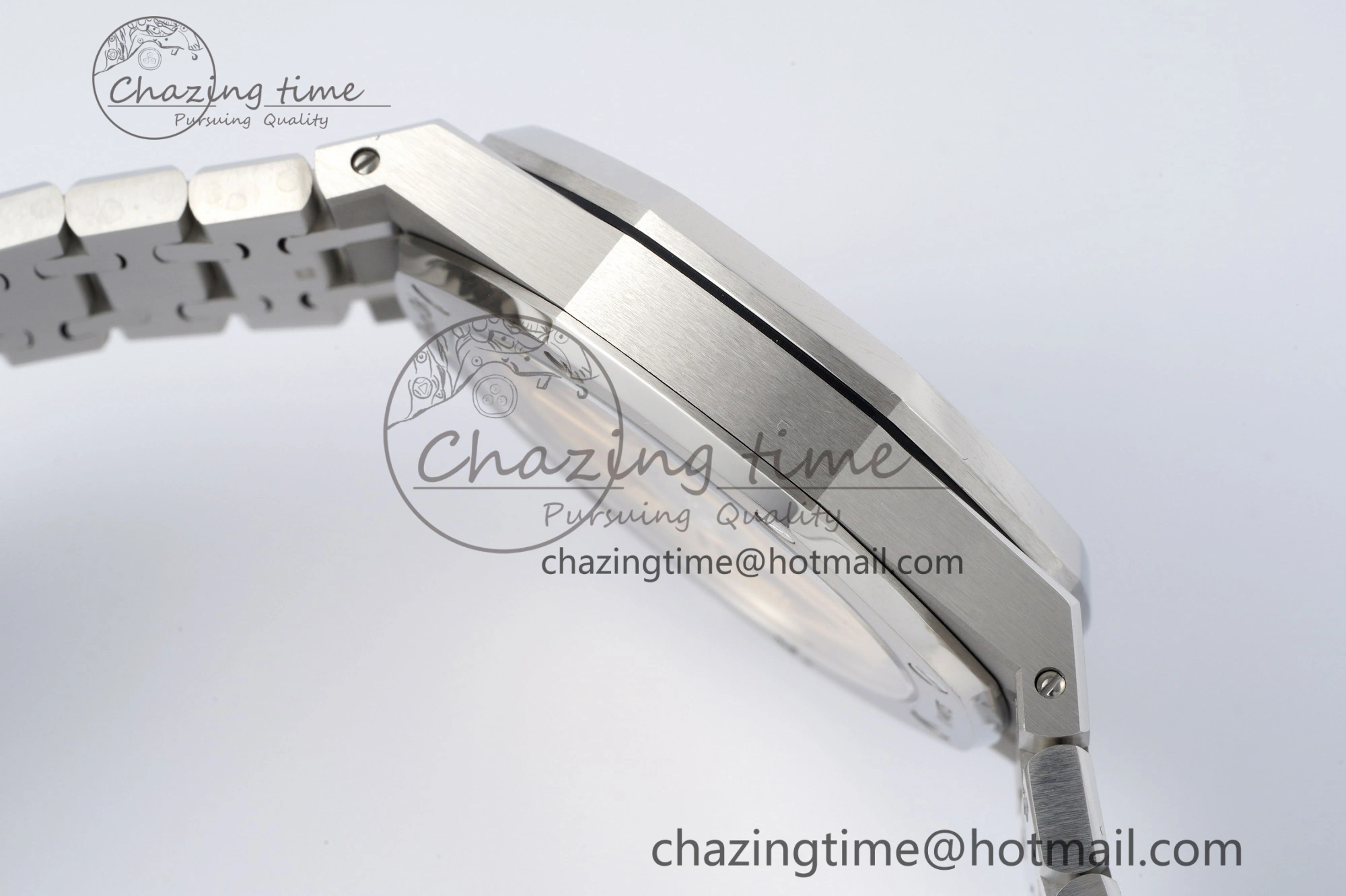 Royal Oak 41mm 15500 SS ZF 1:1 Best Edition Gray Textured Dial on SS Bracelet A4302 Super Clone V3