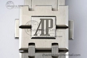 Royal Oak 41mm 15500 SS ZF 1:1 Best Edition Gray Textured Dial on SS Bracelet A4302 Super Clone V3