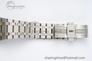 Royal Oak 41mm 15500 SS ZF 1:1 Best Edition Gray Textured Dial on SS Bracelet A4302 Super Clone V3