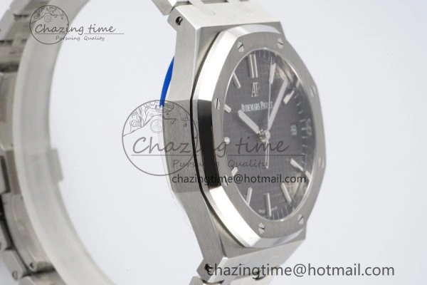 Royal Oak 41mm 15500 SS ZF 1:1 Best Edition Gray Textured Dial on SS Bracelet A4302 Super Clone V3