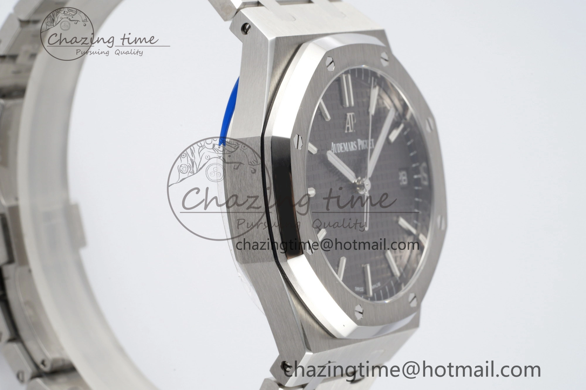 Royal Oak 41mm 15500 SS ZF 1:1 Best Edition Gray Textured Dial on SS Bracelet A4302 Super Clone V3
