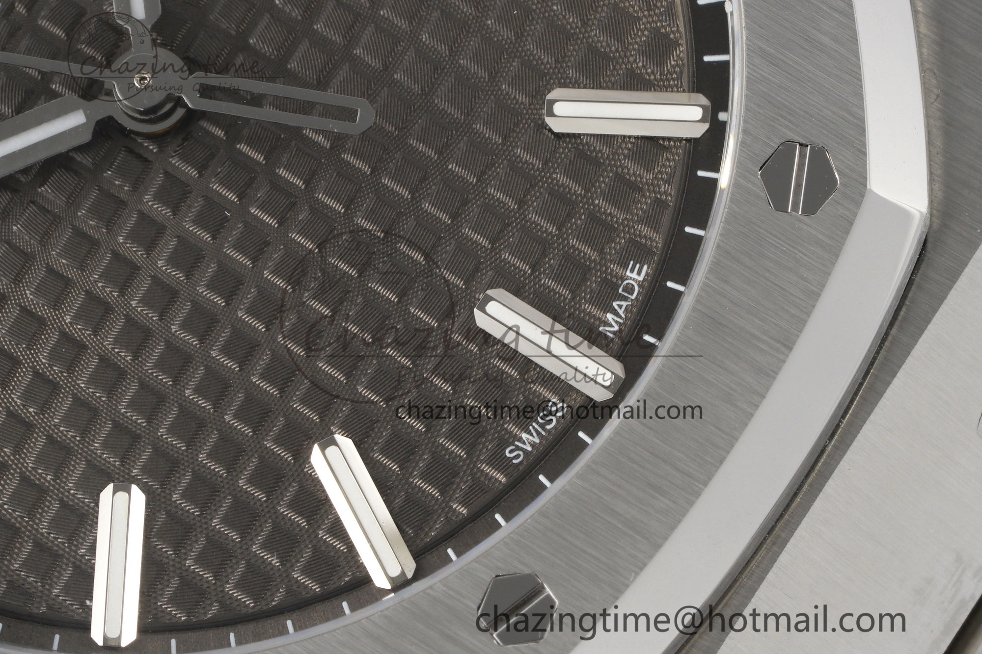 Royal Oak 41mm 15500 SS ZF 1:1 Best Edition Gray Textured Dial on SS Bracelet A4302 Super Clone V3