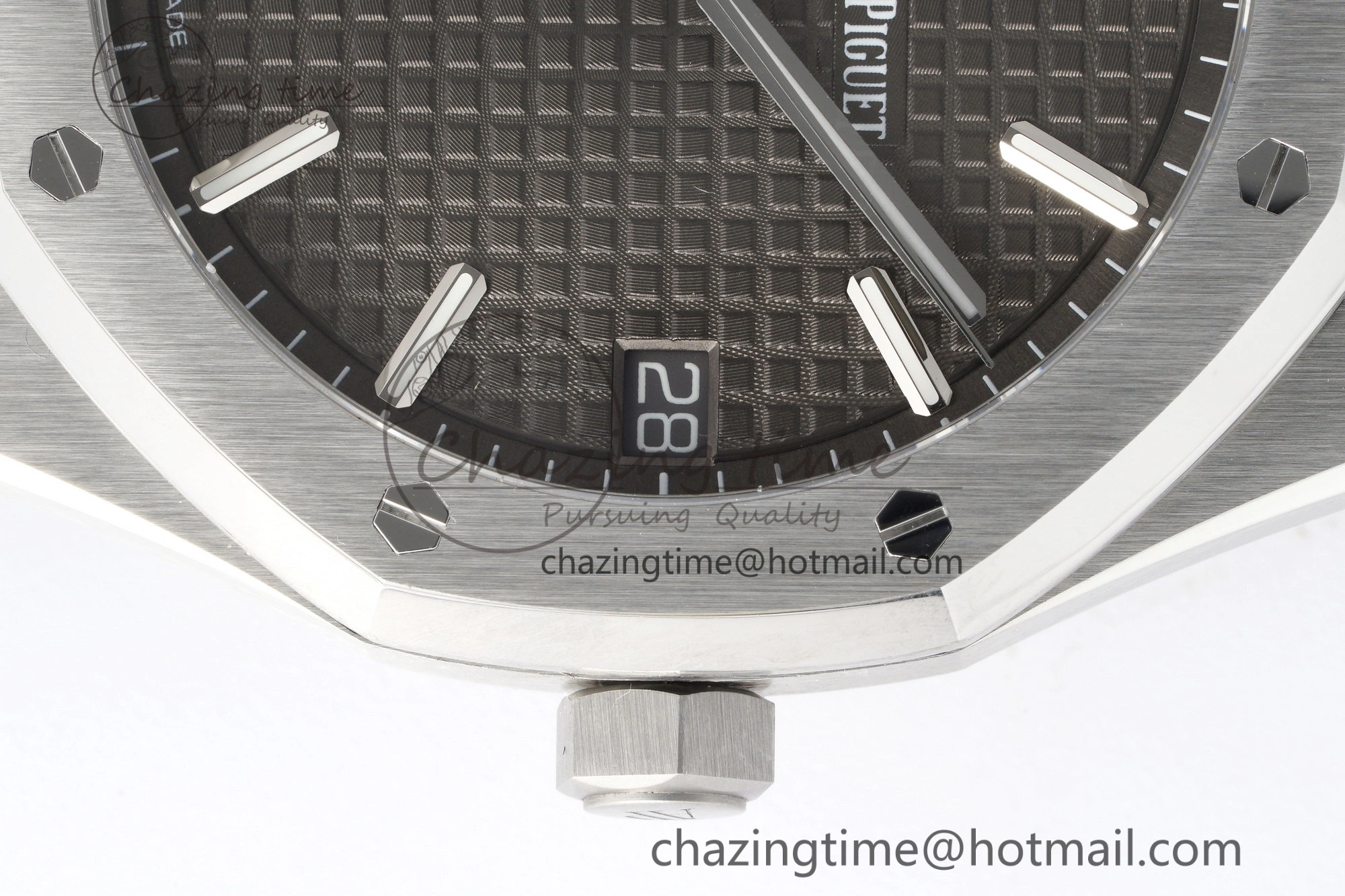 Royal Oak 41mm 15500 SS ZF 1:1 Best Edition Gray Textured Dial on SS Bracelet A4302 Super Clone V3