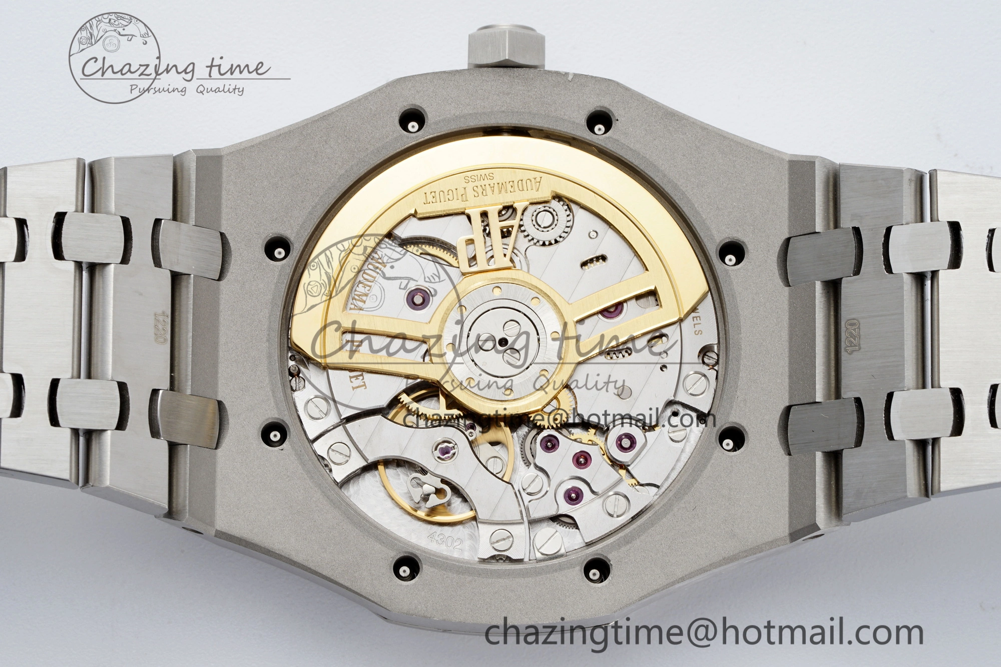 Royal Oak 41mm 15500 SS ZF 1:1 Best Edition Gray Textured Dial on SS Bracelet A4302 Super Clone V3