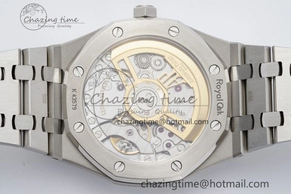 Royal Oak 41mm 15500 SS ZF 1:1 Best Edition Gray Textured Dial on SS Bracelet A4302 Super Clone V3