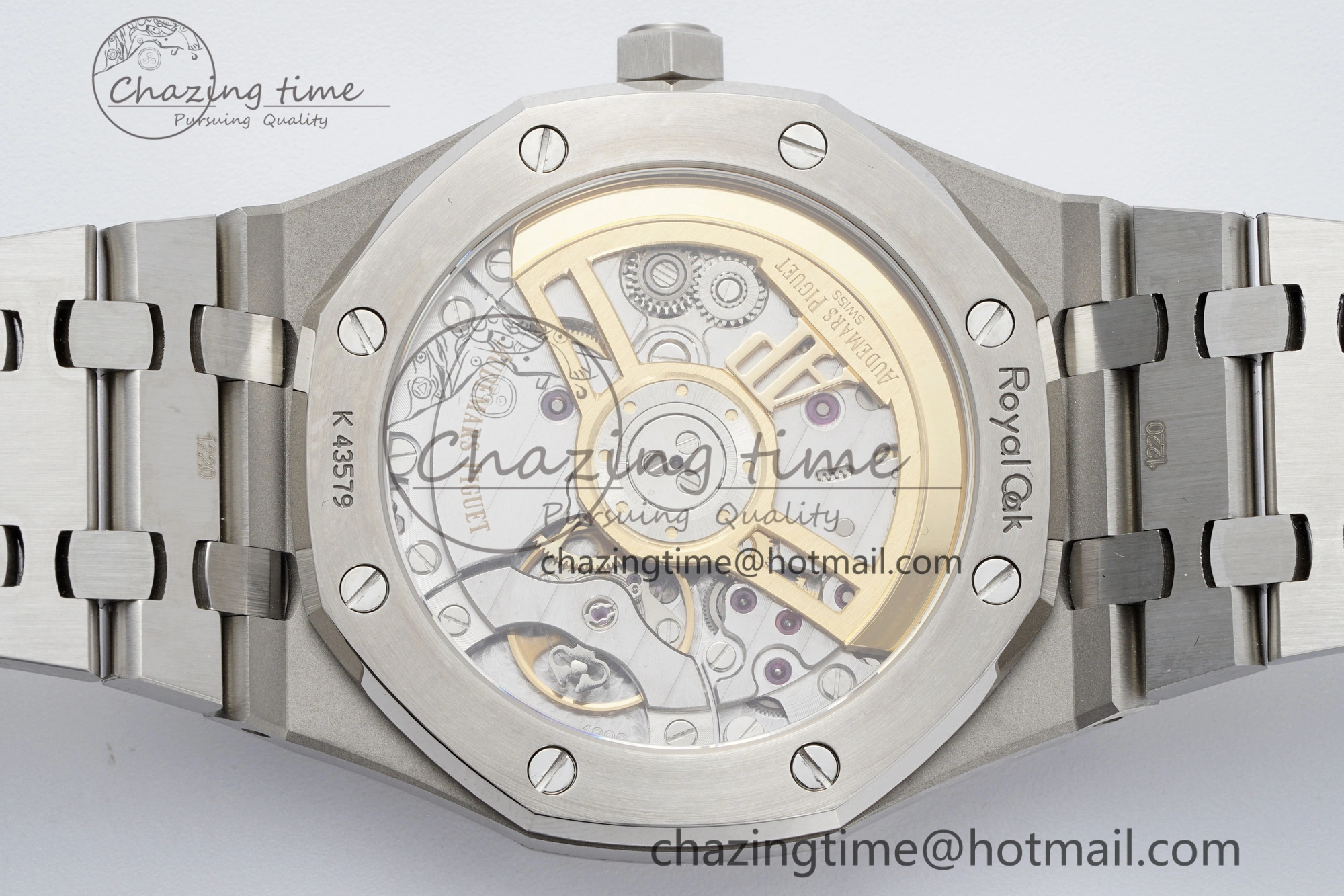 Royal Oak 41mm 15500 SS ZF 1:1 Best Edition Gray Textured Dial on SS Bracelet A4302 Super Clone V3