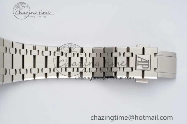 Royal Oak 41mm 15500 SS ZF 1:1 Best Edition Gray Textured Dial on SS Bracelet A4302 Super Clone