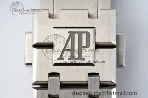Royal Oak 41mm 15500 SS ZF 1:1 Best Edition Gray Textured Dial on SS Bracelet A4302 Super Clone