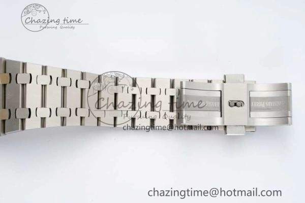 Royal Oak 41mm 15500 SS ZF 1:1 Best Edition Gray Textured Dial on SS Bracelet A4302 Super Clone