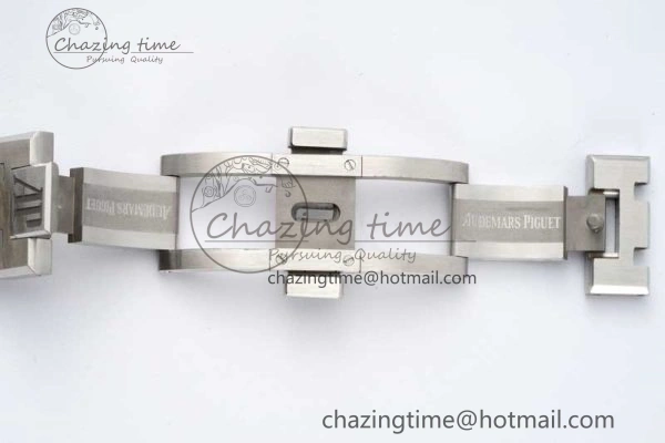 Royal Oak 41mm 15500 SS ZF 1:1 Best Edition Gray Textured Dial on SS Bracelet A4302 Super Clone