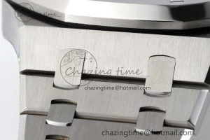 Royal Oak 41mm 15500 SS ZF 1:1 Best Edition Gray Textured Dial on SS Bracelet A4302 Super Clone