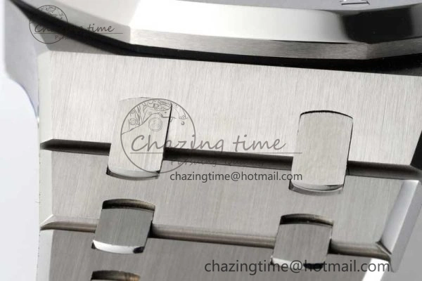 Royal Oak 41mm 15500 SS ZF 1:1 Best Edition Gray Textured Dial on SS Bracelet A4302 Super Clone