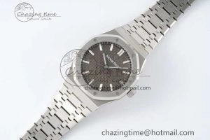 Royal Oak 41mm 15500 SS ZF 1:1 Best Edition Gray Textured Dial on SS Bracelet A4302 Super Clone