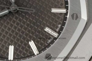 Royal Oak 41mm 15500 SS ZF 1:1 Best Edition Gray Textured Dial on SS Bracelet A4302 Super Clone