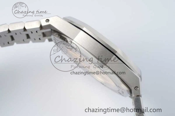 Royal Oak 41mm 15500 SS ZF 1:1 Best Edition Gray Textured Dial on SS Bracelet A4302 Super Clone