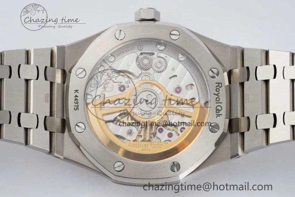 Royal Oak 41mm 15500 SS ZF 1:1 Best Edition Gray Textured Dial on SS Bracelet A4302 Super Clone