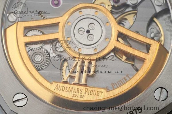 Royal Oak 41mm 15500 SS ZF 1:1 Best Edition Gray Textured Dial on SS Bracelet A4302 Super Clone