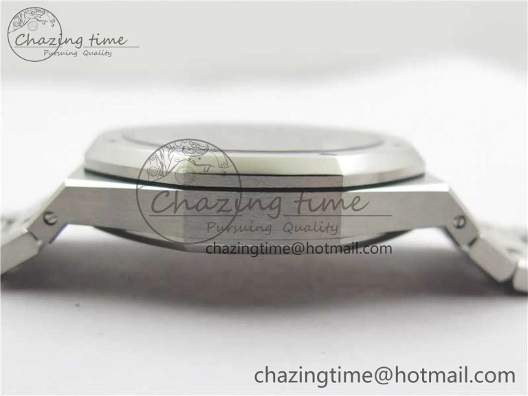 Royal Oak 41mm 15500 SS ZF 1:1 Best Edition Gray Textured Dial on SS Bracelet A4302 V2 (Free Box)