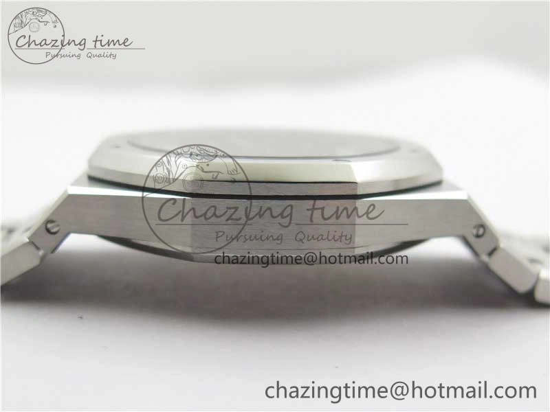 Royal Oak 41mm 15500 SS ZF 1:1 Best Edition Gray Textured Dial on SS Bracelet A4302 V2 (Free Box)