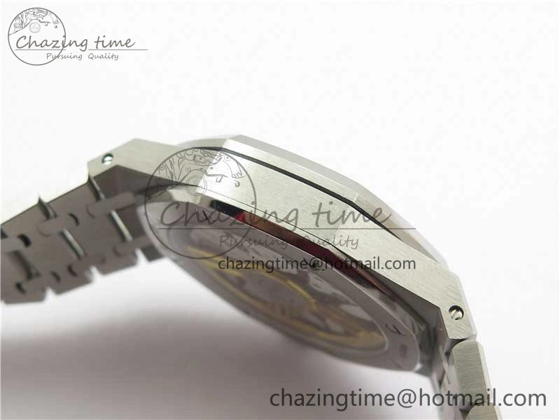 Royal Oak 41mm 15500 SS ZF 1:1 Best Edition Gray Textured Dial on SS Bracelet A4302 V2 (Free Box)