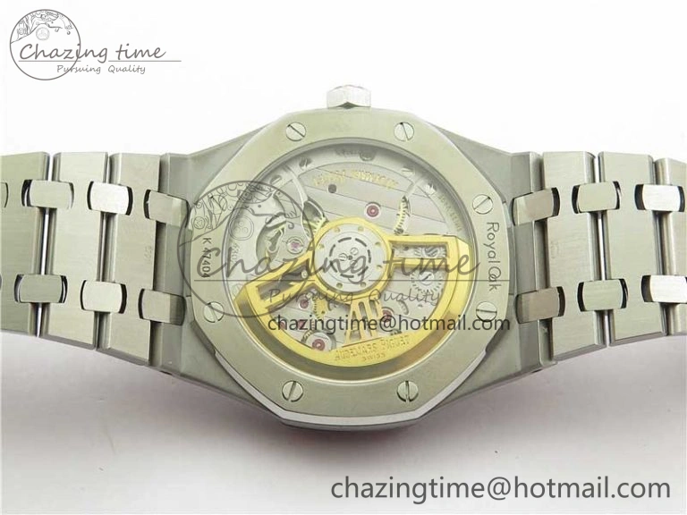 Royal Oak 41mm 15500 SS ZF 1:1 Best Edition Gray Textured Dial on SS Bracelet A4302 V2 (Free Box)