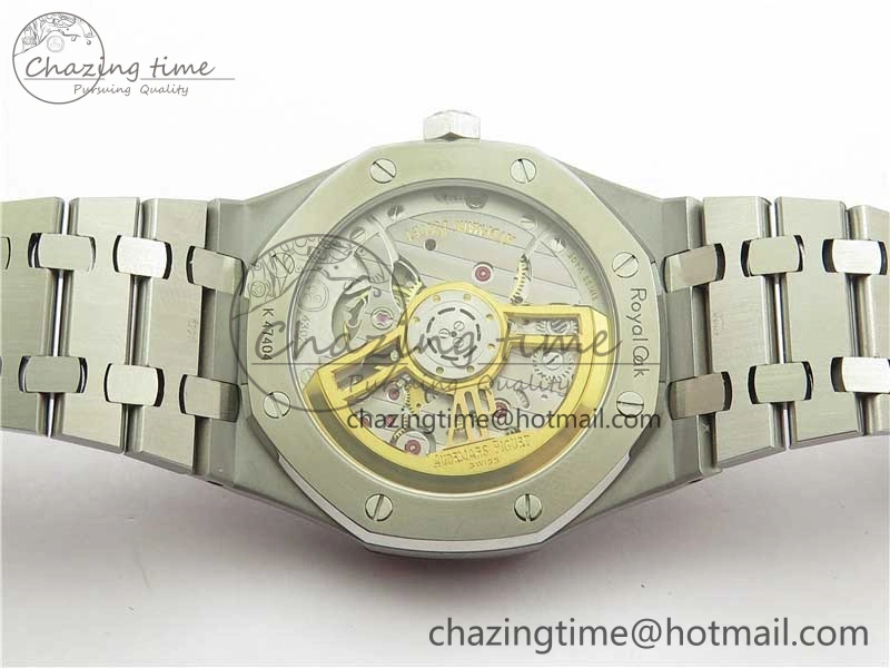 Royal Oak 41mm 15500 SS ZF 1:1 Best Edition Gray Textured Dial on SS Bracelet A4302 V2 (Free Box)