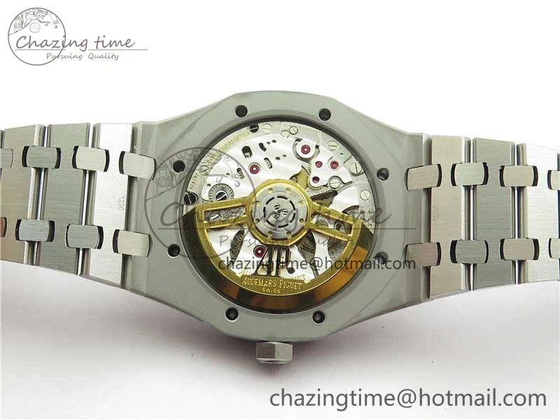 Royal Oak 41mm 15500 SS ZF 1:1 Best Edition Gray Textured Dial on SS Bracelet A4302 V2 (Free Box)