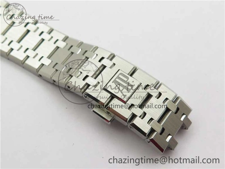 Royal Oak 41mm 15500 SS ZF 1:1 Best Edition Gray Textured Dial on SS Bracelet A4302 V2 (Free Box)
