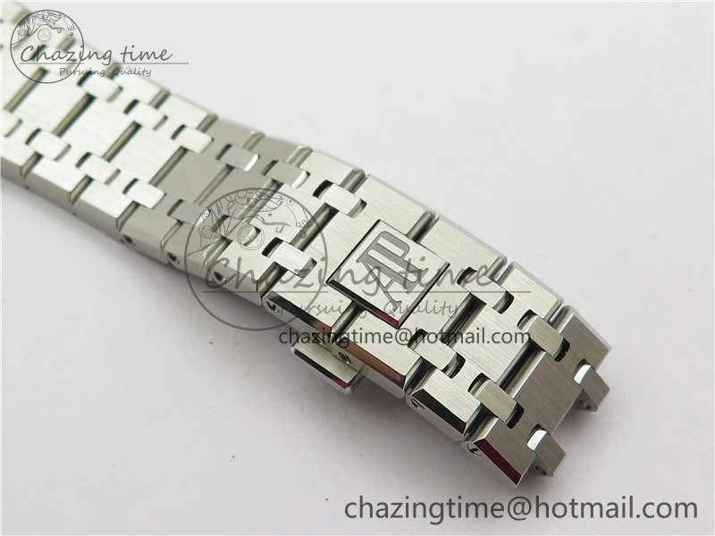 Royal Oak 41mm 15500 SS ZF 1:1 Best Edition Gray Textured Dial on SS Bracelet A4302 V2 (Free Box)