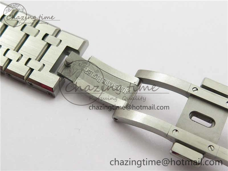 Royal Oak 41mm 15500 SS ZF 1:1 Best Edition Gray Textured Dial on SS Bracelet A4302 V2 (Free Box)