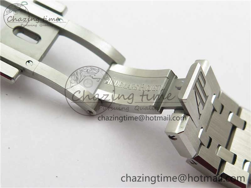 Royal Oak 41mm 15500 SS ZF 1:1 Best Edition Gray Textured Dial on SS Bracelet A4302 V2 (Free Box)