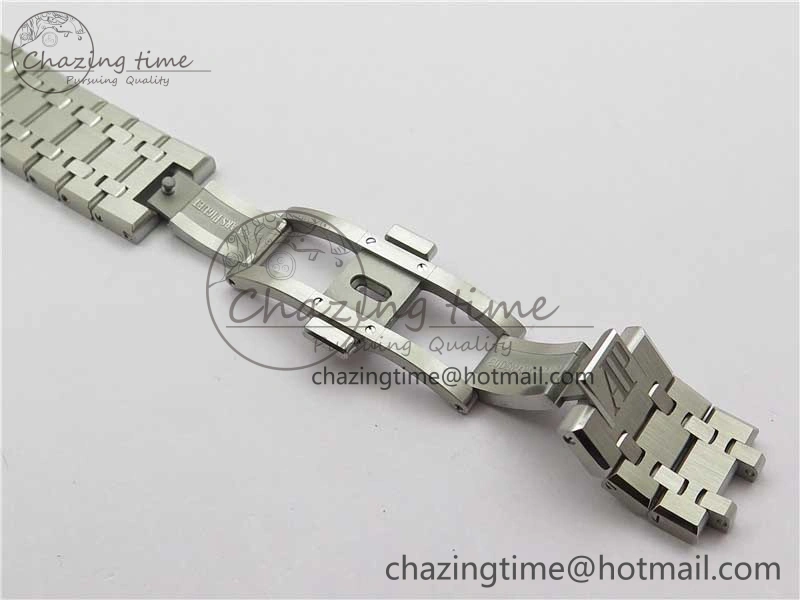 Royal Oak 41mm 15500 SS ZF 1:1 Best Edition Gray Textured Dial on SS Bracelet A4302 V2 (Free Box)