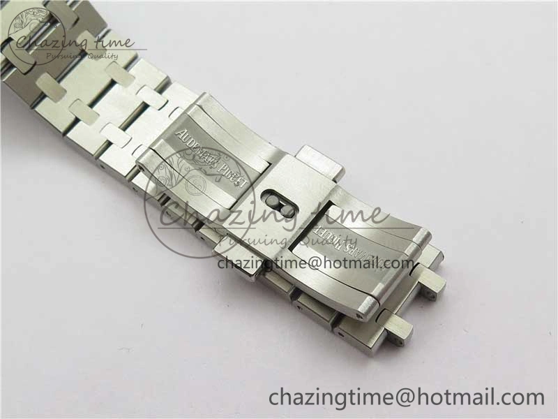 Royal Oak 41mm 15500 SS ZF 1:1 Best Edition Gray Textured Dial on SS Bracelet A4302 V2 (Free Box)