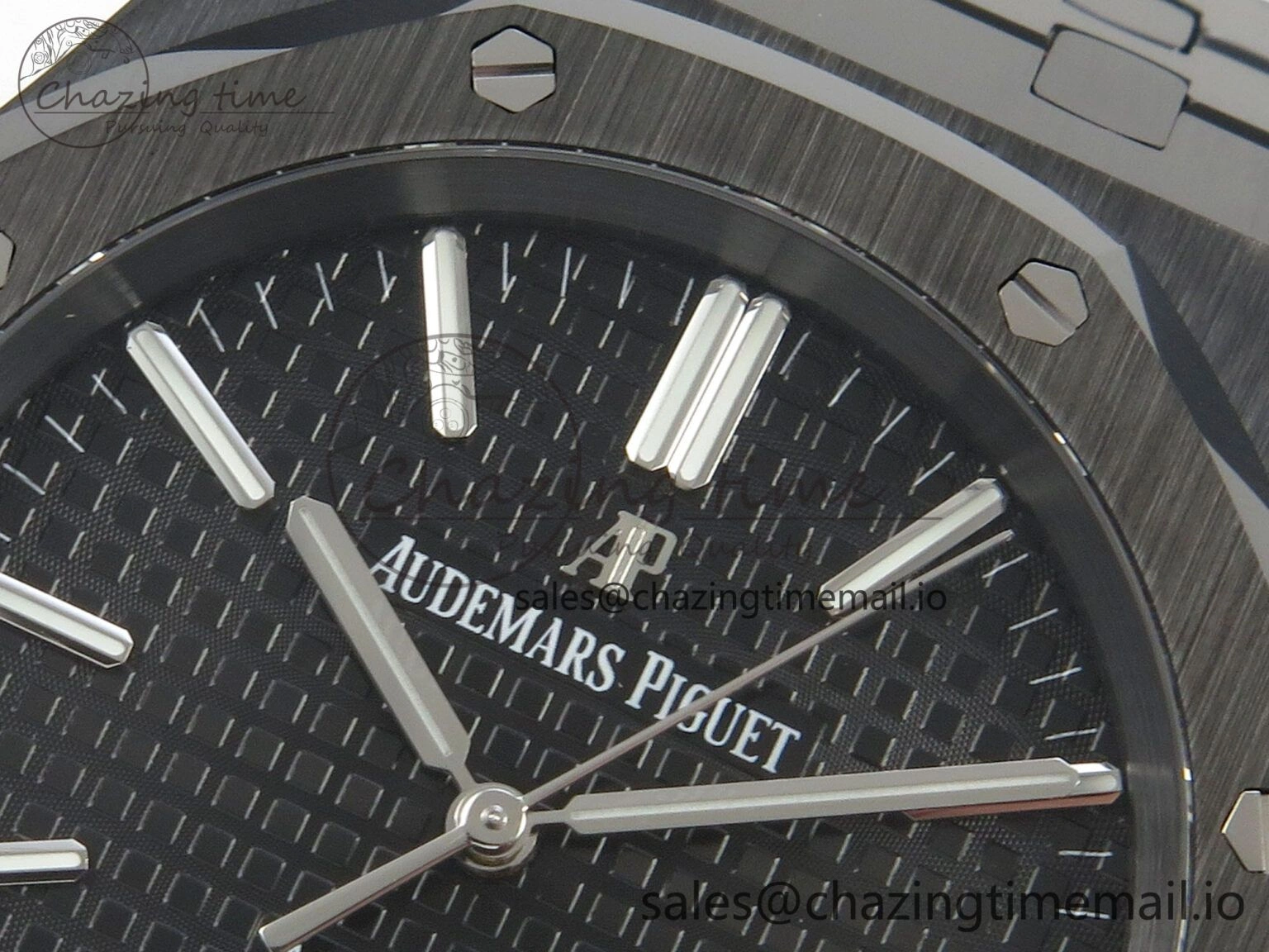 Royal Oak 41mm 15500 THBF 1:1 Best Edition Black Dial on Black Ceramic Bracelet SA4302 Super Clone
