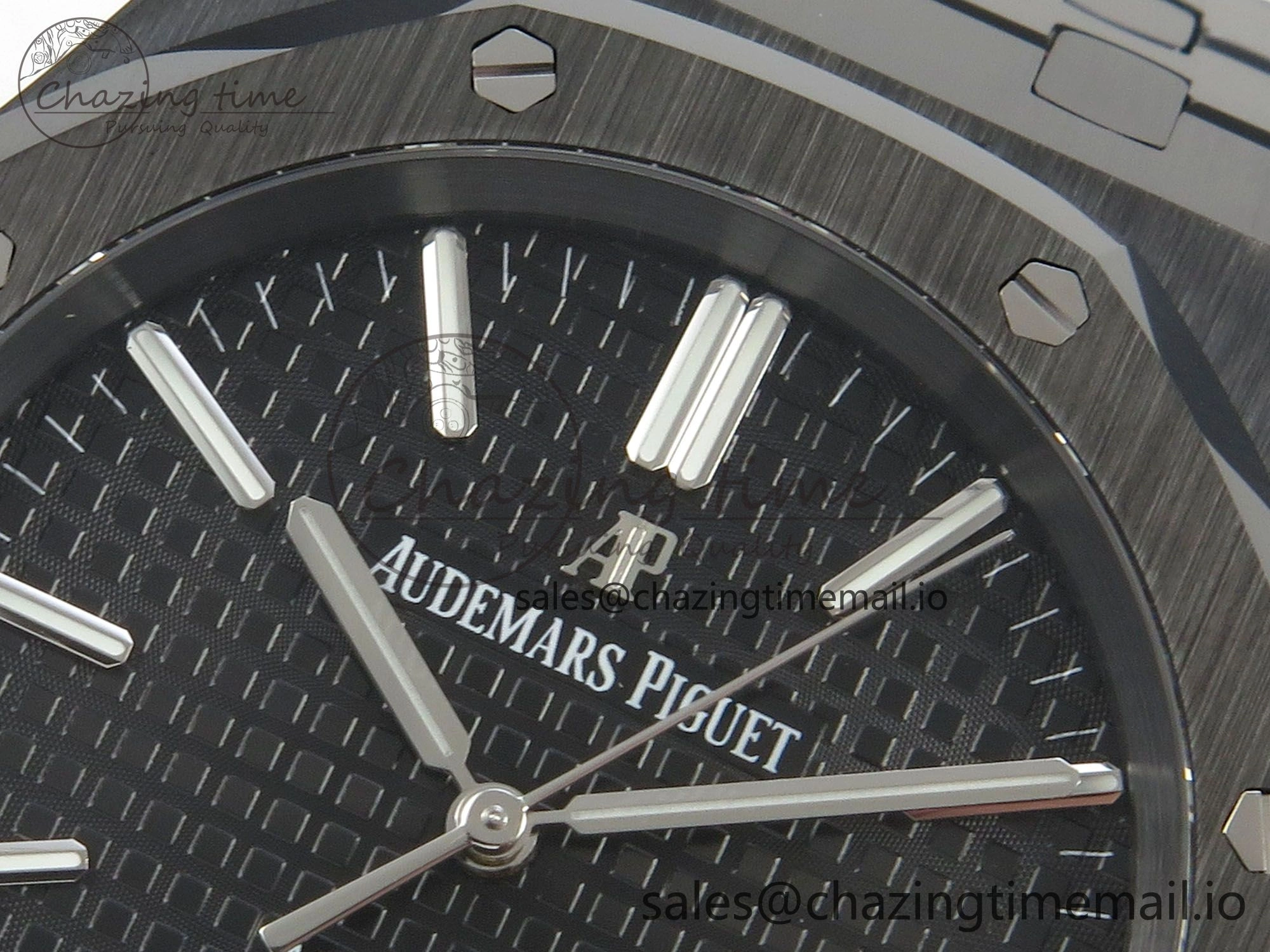 Royal Oak 41mm 15500 THBF 1:1 Best Edition Black Dial on Black Ceramic Bracelet SA4302 Super Clone