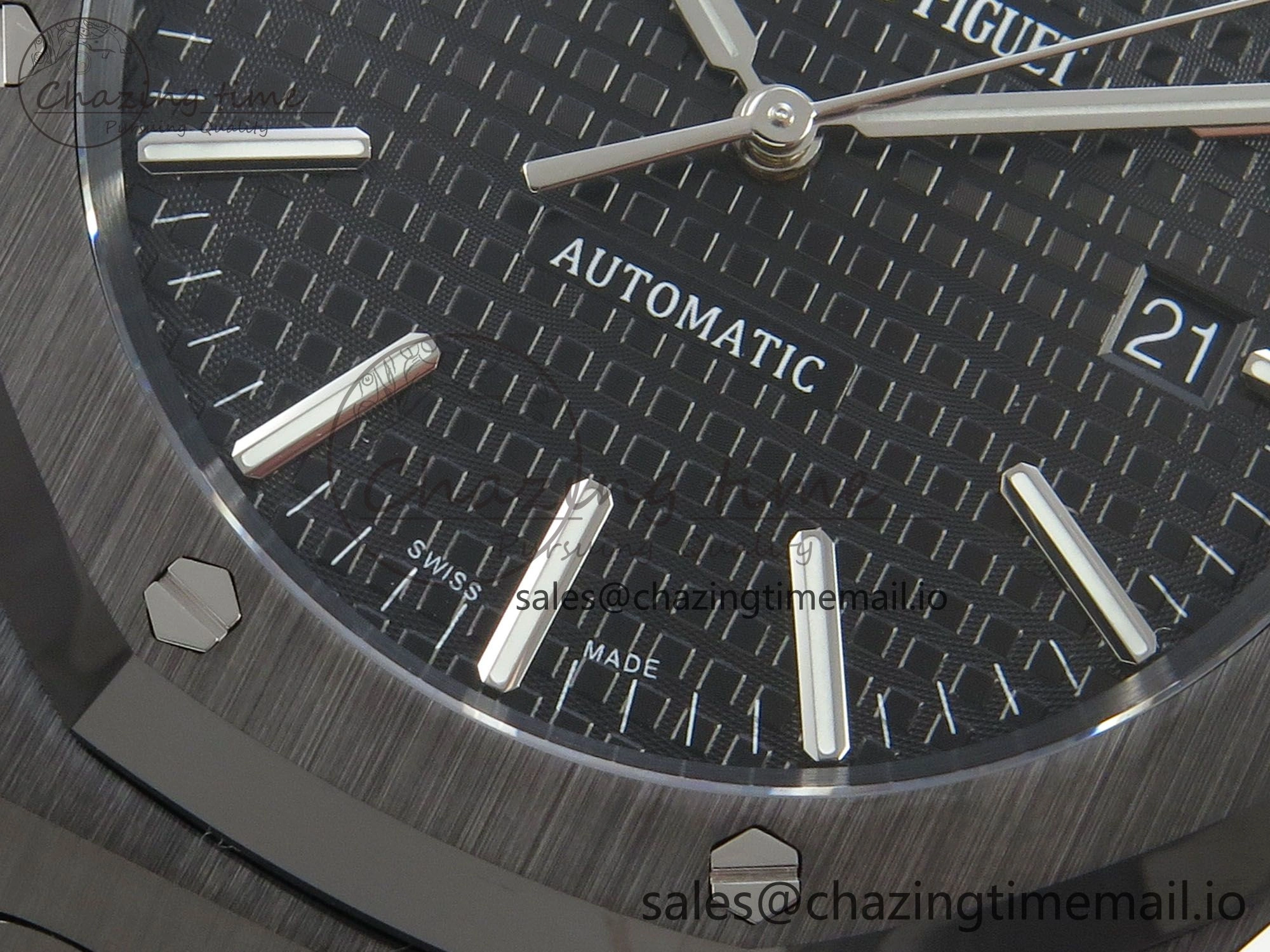 Royal Oak 41mm 15500 THBF 1:1 Best Edition Black Dial on Black Ceramic Bracelet SA4302 Super Clone