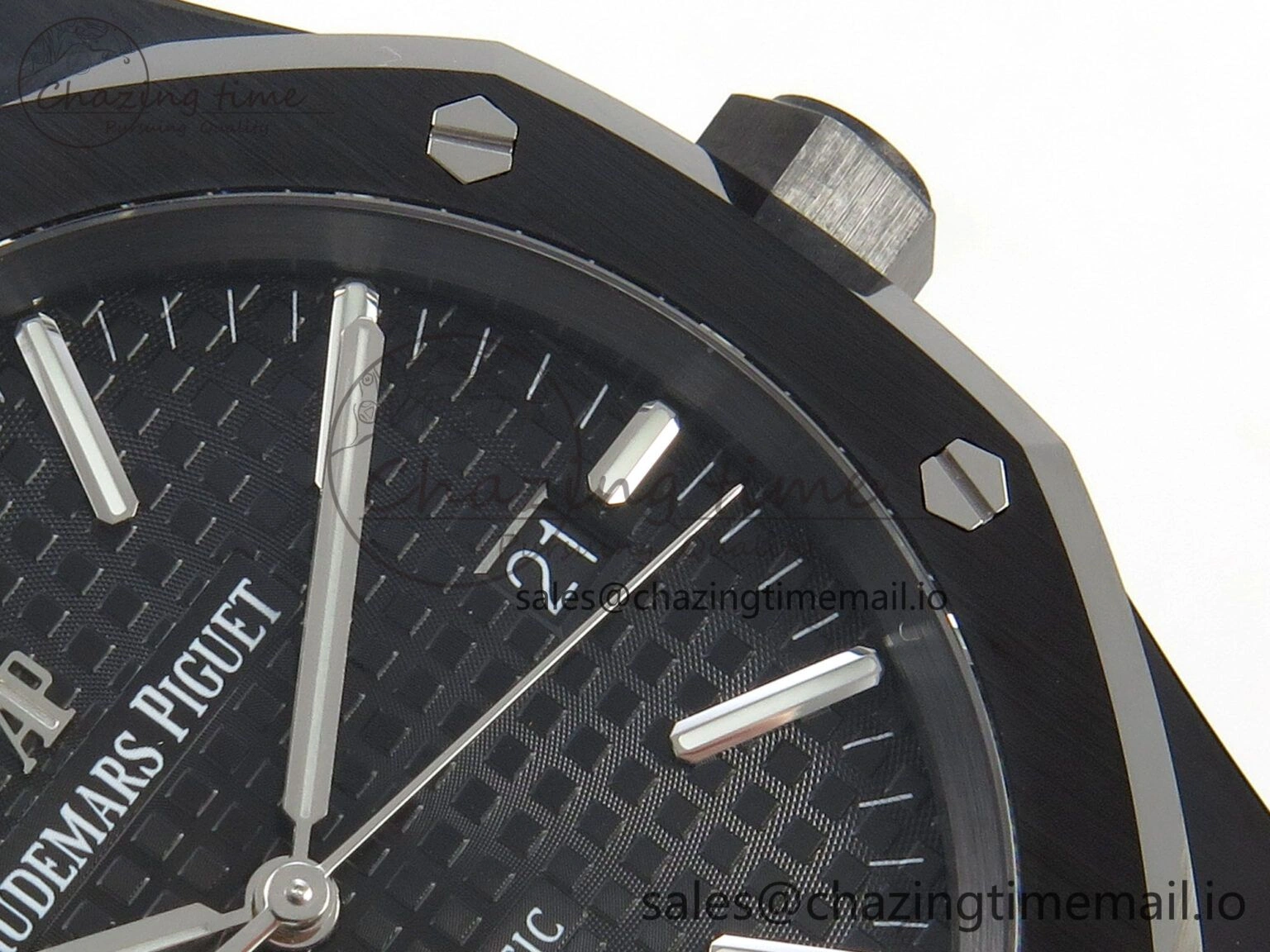Royal Oak 41mm 15500 THBF 1:1 Best Edition Black Dial on Black Ceramic Bracelet SA4302 Super Clone