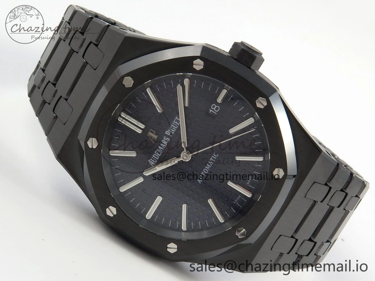 Royal Oak 41mm 15500 THBF 1:1 Best Edition Blue Dial on Black Ceramic Bracelet SA4302 Super Clone