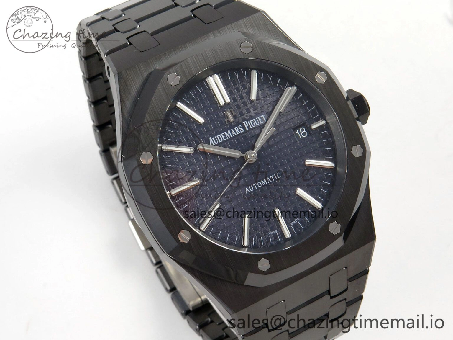 Royal Oak 41mm 15500 THBF 1:1 Best Edition Blue Dial on Black Ceramic Bracelet SA4302 Super Clone