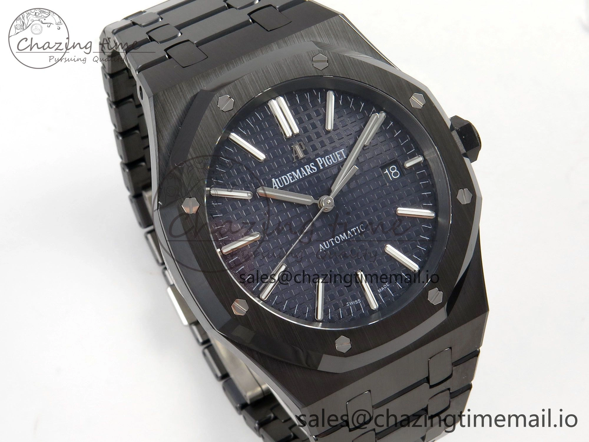Royal Oak 41mm 15500 THBF 1:1 Best Edition Blue Dial on Black Ceramic Bracelet SA4302 Super Clone