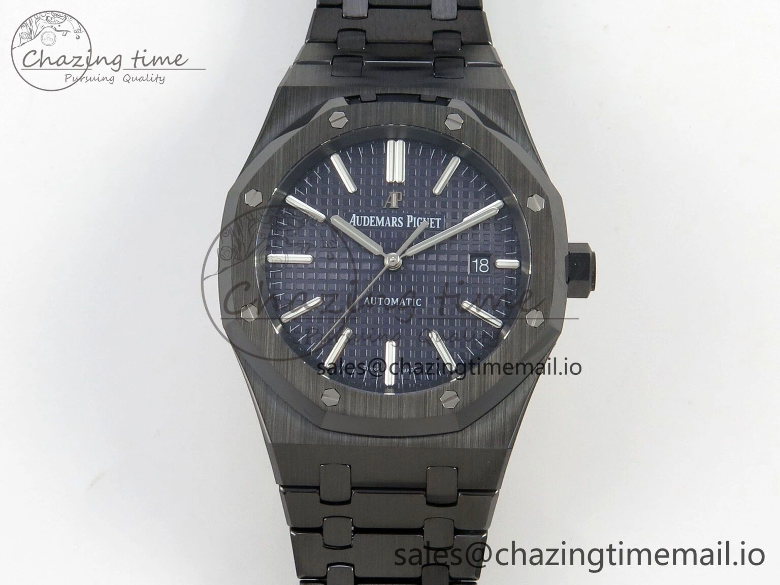 Royal Oak 41mm 15500 THBF 1:1 Best Edition Blue Dial on Black Ceramic Bracelet SA4302 Super Clone