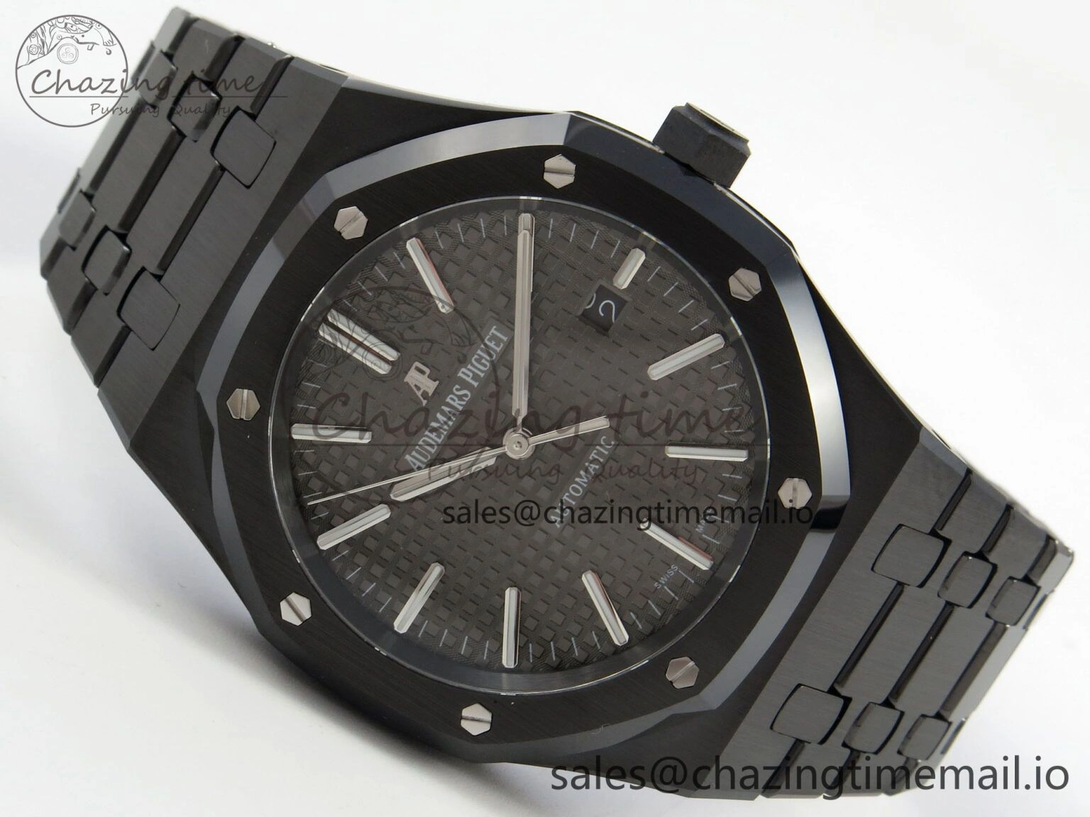 Royal Oak 41mm 15500 THBF 1:1 Best Edition Gray Dial on Black Ceramic Bracelet SA4302 Super Clone